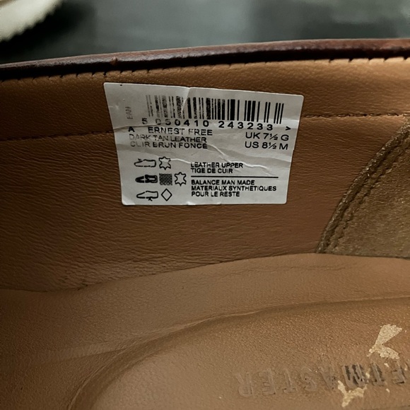 Clark’s “Ernest Free” slip on loafers brown leather size 8.5 men’s Oxford shoe - Picture 8 of 10